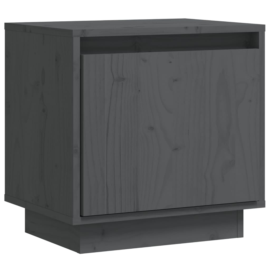 Nachtkastje 40x30x40 cm massief grenenhout grijs Nachtkastjes | Creëer jouw Trendy Thuis | Gratis bezorgd & Retour | Trendy.nl