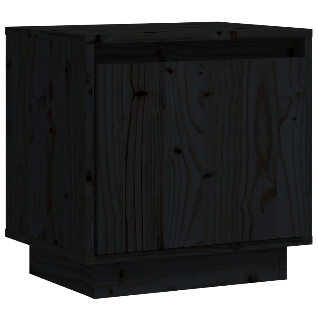 Nachtkastje 40x30x40 cm massief grenenhout zwart Nachtkastjes | Creëer jouw Trendy Thuis | Gratis bezorgd & Retour | Trendy.nl