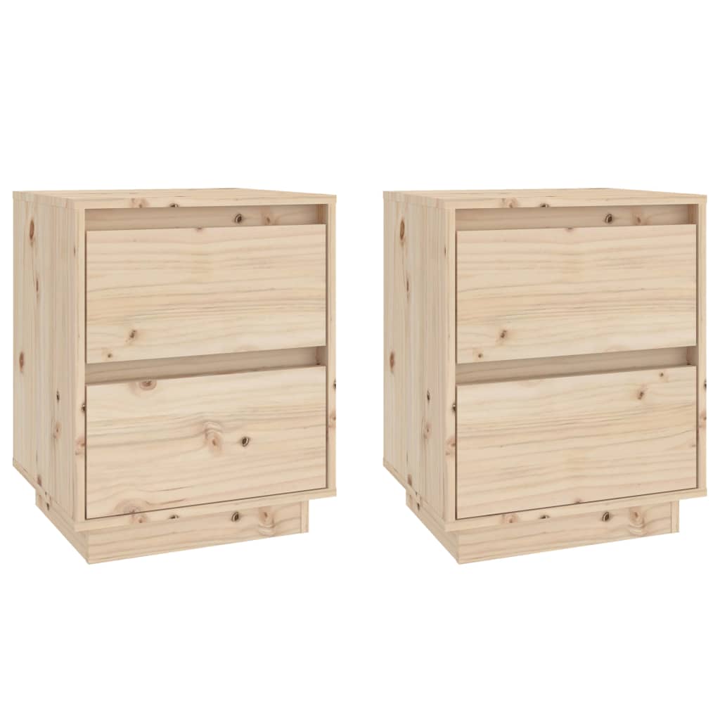 Nachtkastjes 2 st 40x35x50 cm massief grenenhout Nachtkastjes | Creëer jouw Trendy Thuis | Gratis bezorgd & Retour | Trendy.nl