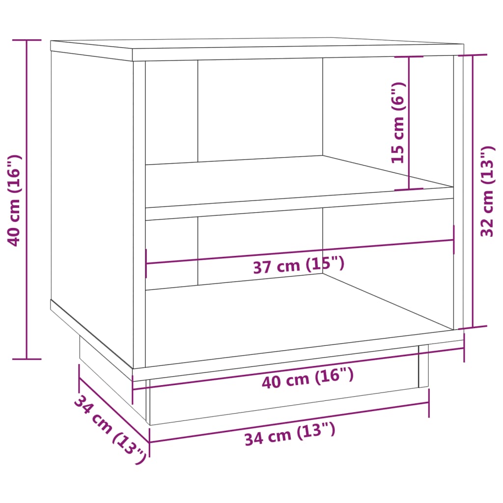 Nachtkastjes 2 st 40x34x40 cm massief grenenhout Nachtkastjes | Creëer jouw Trendy Thuis | Gratis bezorgd & Retour | Trendy.nl