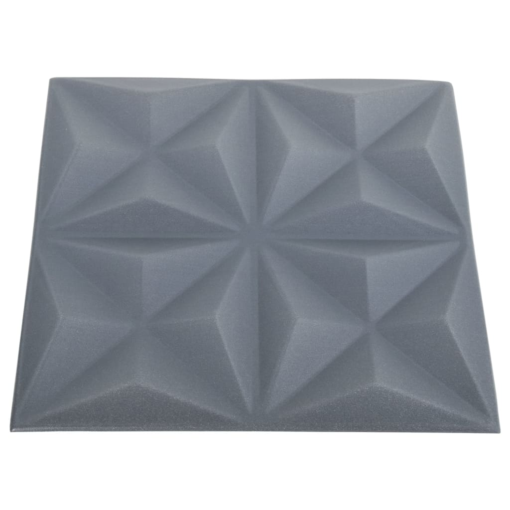 12 st Wandpanelen 3D 3 m² 50x50 cm origamigrijs Wandpanelen | Creëer jouw Trendy Thuis | Gratis bezorgd & Retour | Trendy.nl