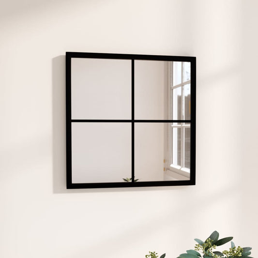 Wandspiegel 40x40 cm metaal zwart Spiegels | Creëer jouw Trendy Thuis | Gratis bezorgd & Retour | Trendy.nl