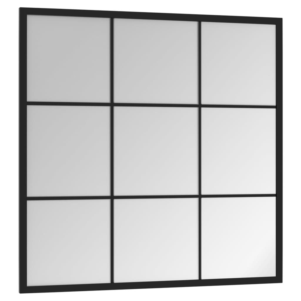 Wandspiegel 60x60 cm metaal zwart Spiegels | Creëer jouw Trendy Thuis | Gratis bezorgd & Retour | Trendy.nl