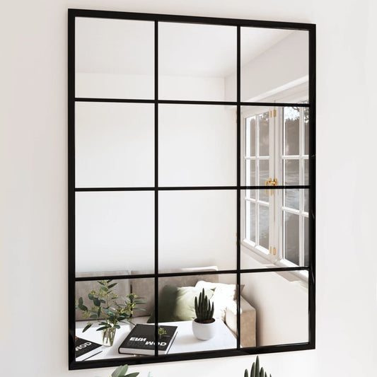 Wandspiegel 80x60 cm metaal zwart Spiegels | Creëer jouw Trendy Thuis | Gratis bezorgd & Retour | Trendy.nl