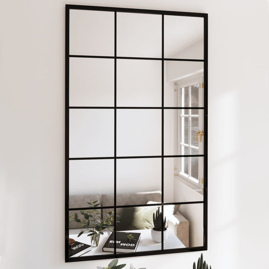 Wandspiegel 100x60 cm metaal zwart Spiegels | Creëer jouw Trendy Thuis | Gratis bezorgd & Retour | Trendy.nl