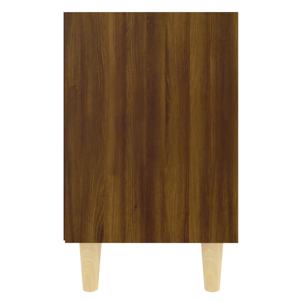 Nachtkastjes 2 st met houten poten 40x30x50 cm bruineikenkleur Nachtkastjes | Creëer jouw Trendy Thuis | Gratis bezorgd & Retour | Trendy.nl