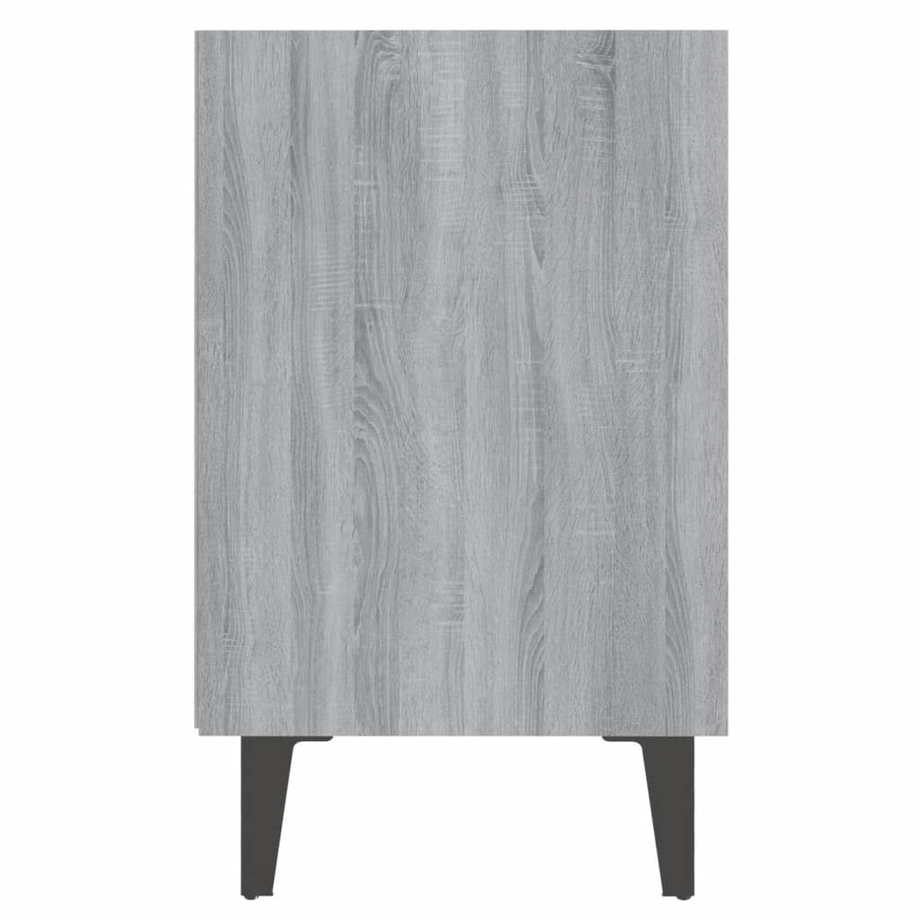 Nachtkastje met metalen poten 40x30x50 cm grijs sonoma eiken Nachtkastjes | Creëer jouw Trendy Thuis | Gratis bezorgd & Retour | Trendy.nl