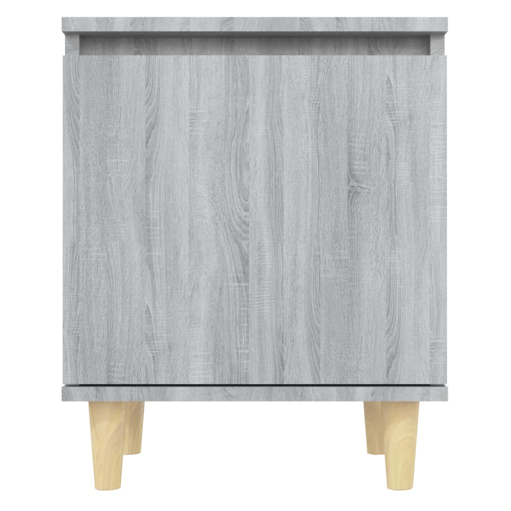 Nachtkastje met houten poten 40x30x50 cm grijs sonoma eiken Nachtkastjes | Creëer jouw Trendy Thuis | Gratis bezorgd & Retour | Trendy.nl