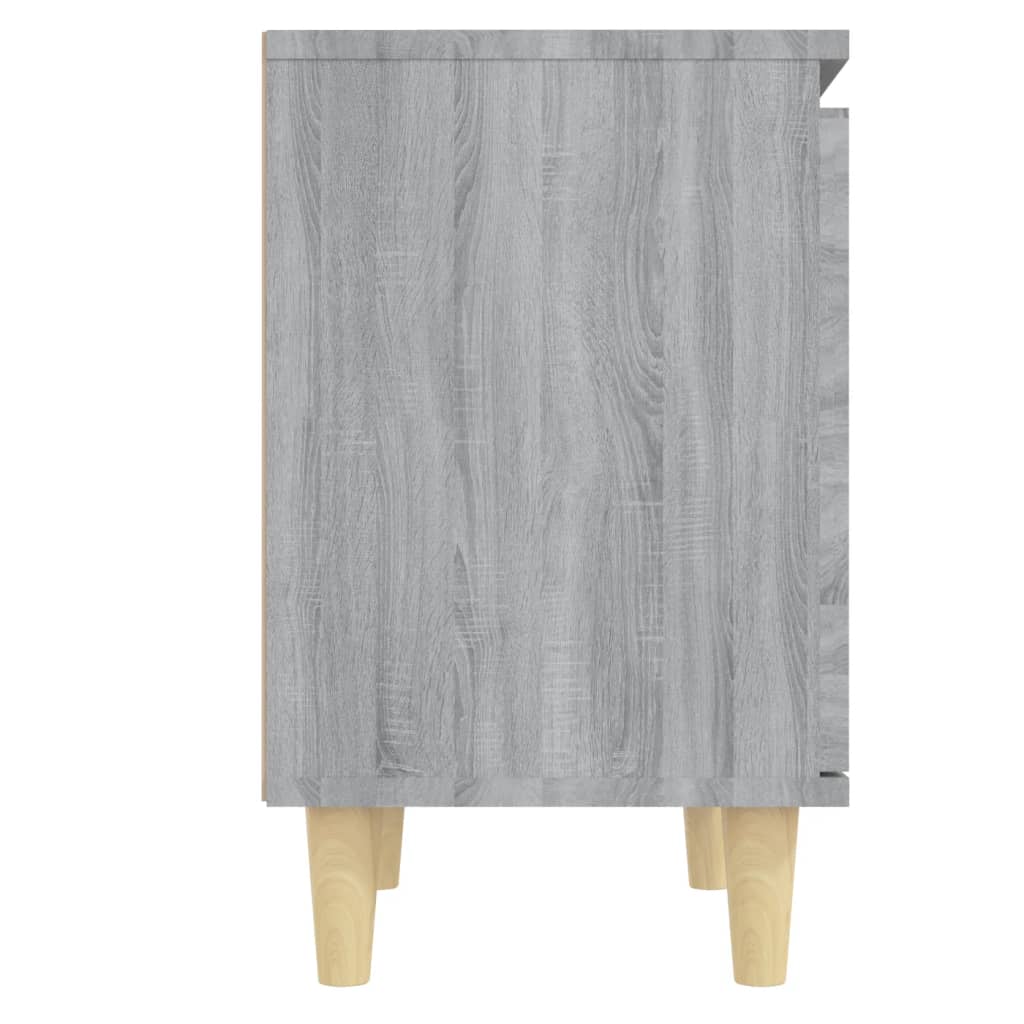 Nachtkastje met houten poten 40x30x50 cm grijs sonoma eiken Nachtkastjes | Creëer jouw Trendy Thuis | Gratis bezorgd & Retour | Trendy.nl