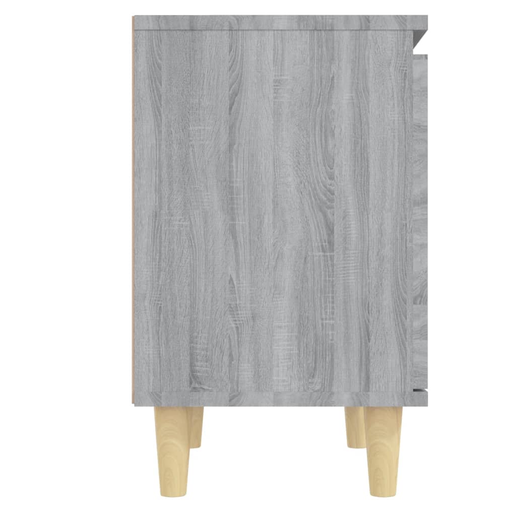 Nachtkastjes 2 st met houten poten 40x30x50 cm grijs sonoma Nachtkastjes | Creëer jouw Trendy Thuis | Gratis bezorgd & Retour | Trendy.nl