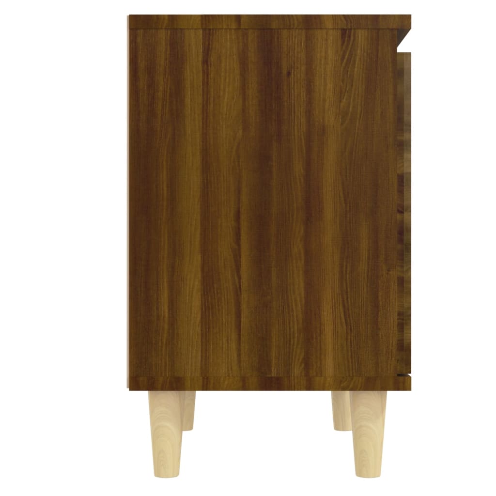 Nachtkastje met houten poten 40x30x50 cm bruineikenkleurig Nachtkastjes | Creëer jouw Trendy Thuis | Gratis bezorgd & Retour | Trendy.nl