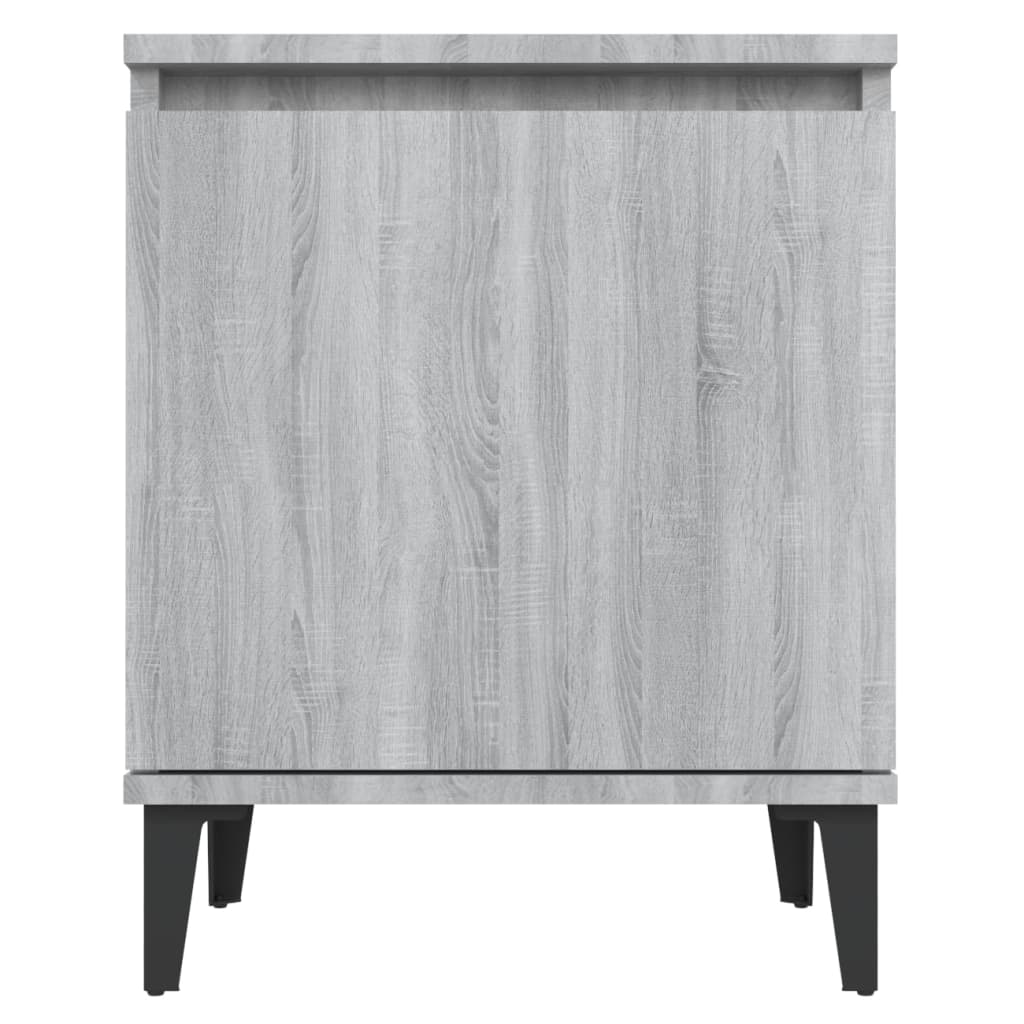 Nachtkastje met metalen poten 40x30x50 cm grijs sonoma eiken Nachtkastjes | Creëer jouw Trendy Thuis | Gratis bezorgd & Retour | Trendy.nl