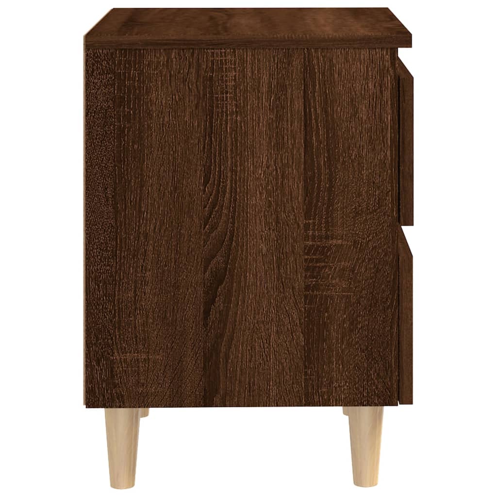 Nachtkastje met houten poten 40x35x50 cm bruineikenkleurig Nachtkastjes | Creëer jouw Trendy Thuis | Gratis bezorgd & Retour | Trendy.nl