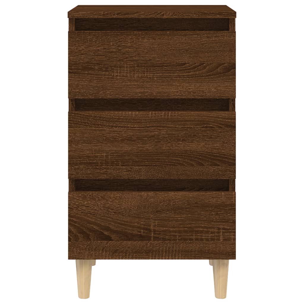 Nachtkastje met houten poten 40x35x69 cm bruineikenkleurig Nachtkastjes | Creëer jouw Trendy Thuis | Gratis bezorgd & Retour | Trendy.nl