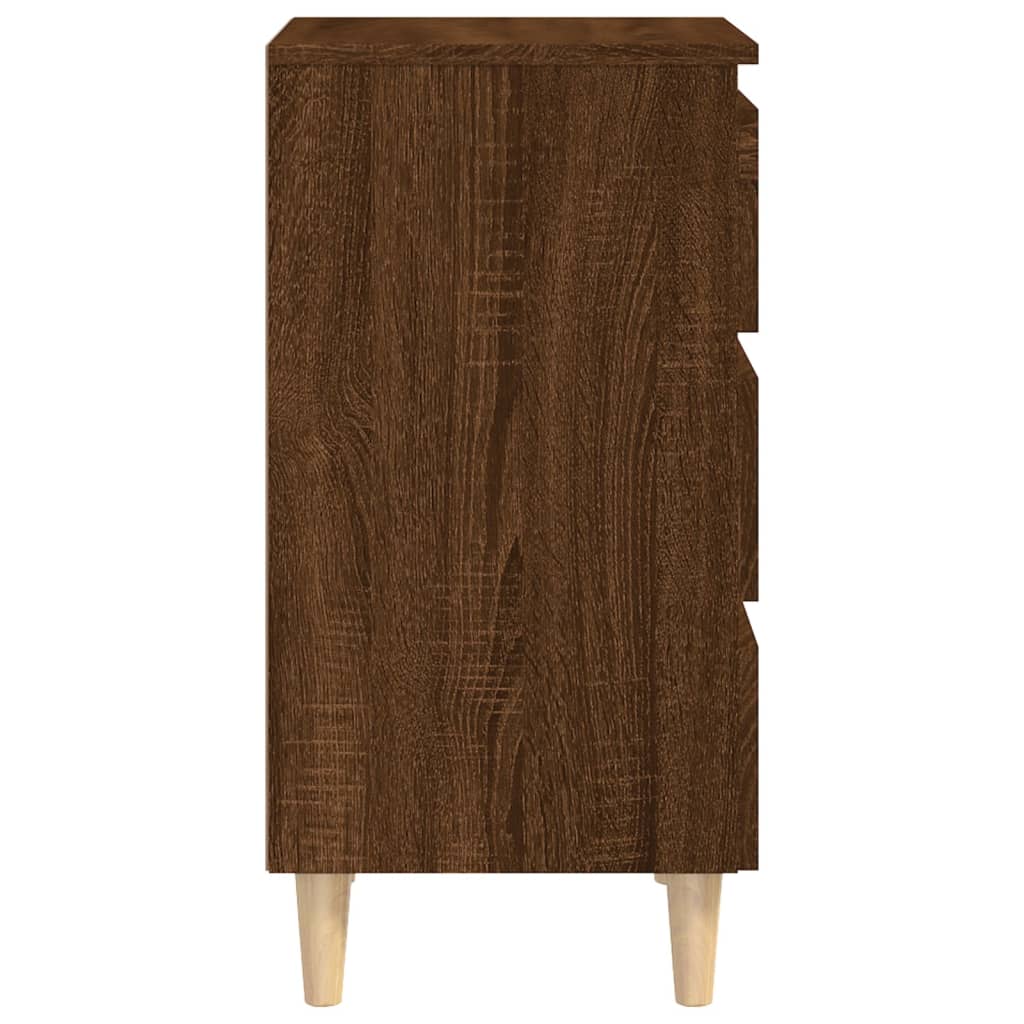 Nachtkastje met houten poten 40x35x69 cm bruineikenkleurig Nachtkastjes | Creëer jouw Trendy Thuis | Gratis bezorgd & Retour | Trendy.nl