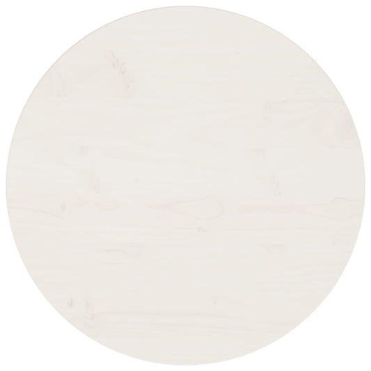Tafelblad Ø50x2,5 cm massief grenenhout wit