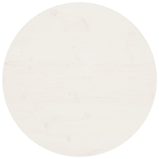 Tafelblad Ø70x2,5 cm massief grenenhout wit