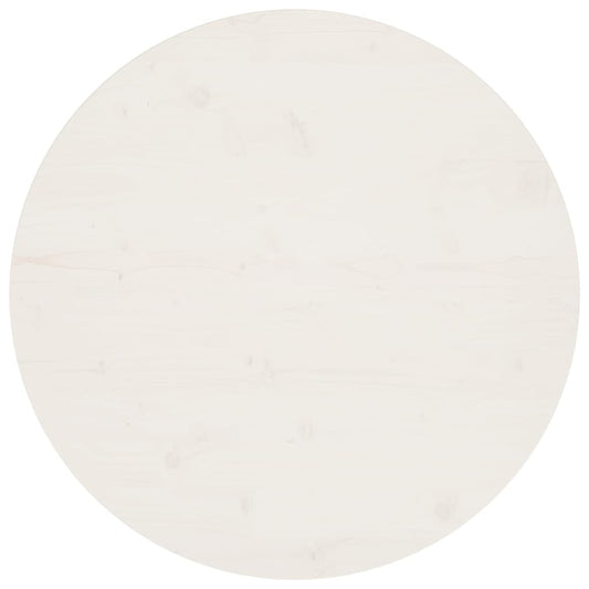 Tafelblad Ø80x2,5 cm massief grenenhout wit