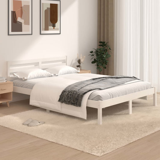 Bedframe massief grenenhout wit 120x190 cm 4FT Small Double