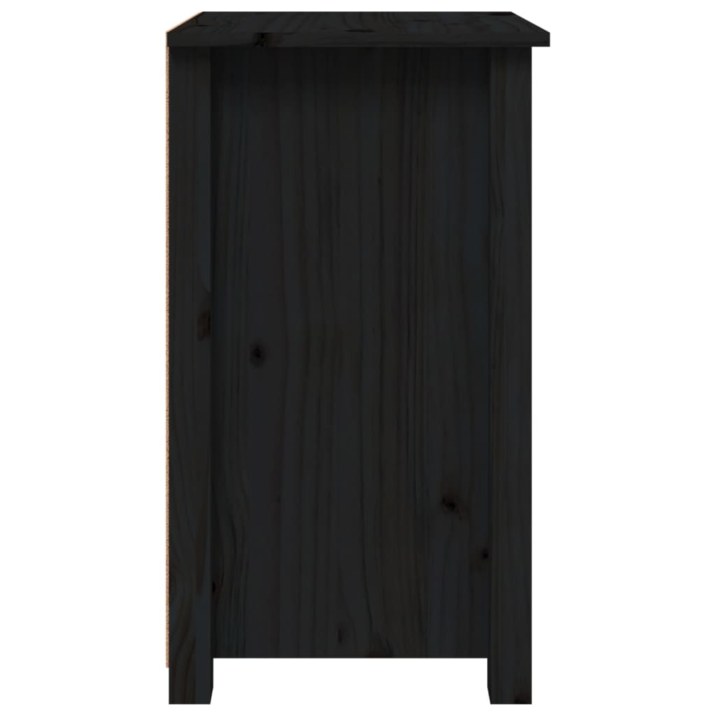 Nachtkastje 40x35x61,5 cm massief grenenhout zwart Nachtkastjes | Creëer jouw Trendy Thuis | Gratis bezorgd & Retour | Trendy.nl