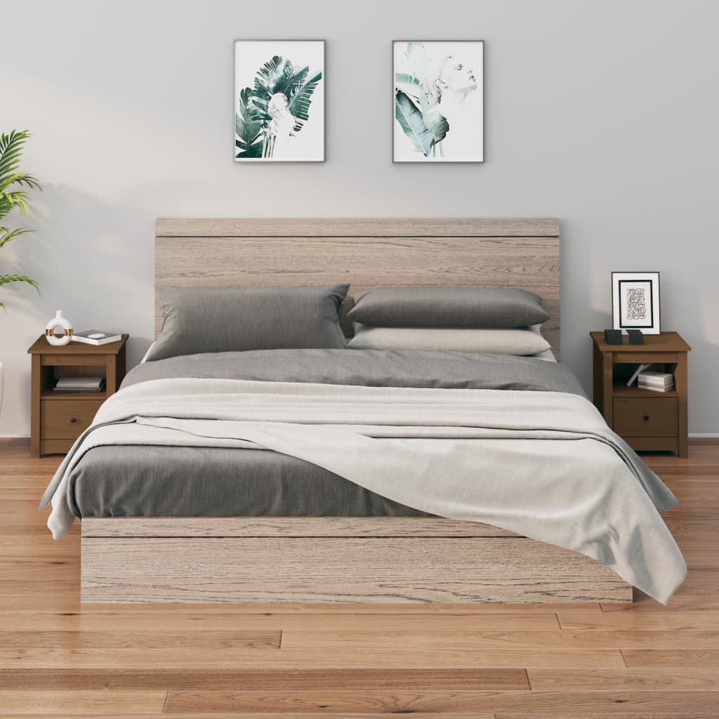 Nachtkastjes 2 st 40x35x49 cm massief grenenhout honingbruin Nachtkastjes | Creëer jouw Trendy Thuis | Gratis bezorgd & Retour | Trendy.nl