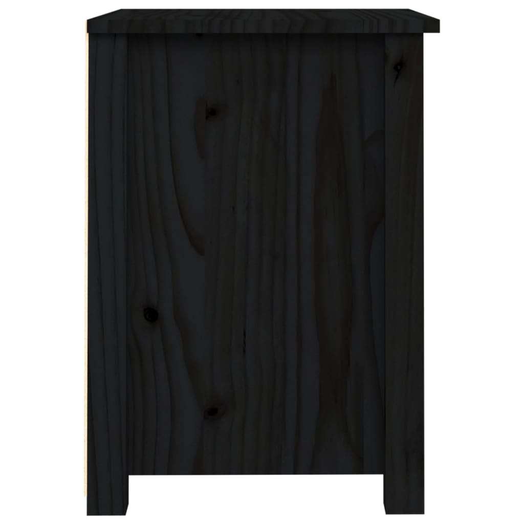 Nachtkastjes 2 st 40x35x49 cm massief grenenhout zwart Nachtkastjes | Creëer jouw Trendy Thuis | Gratis bezorgd & Retour | Trendy.nl