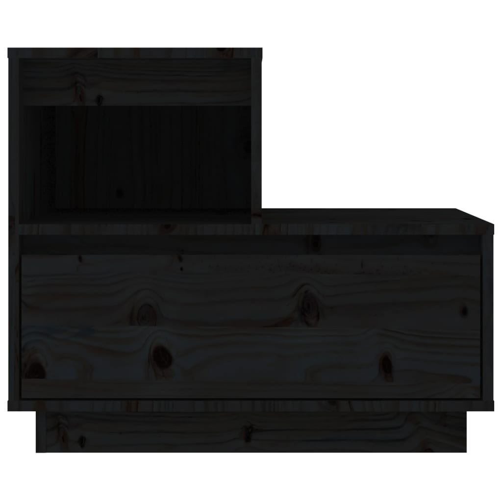 Nachtkastje 60x34x51 cm massief grenenhout zwart Nachtkastjes | Creëer jouw Trendy Thuis | Gratis bezorgd & Retour | Trendy.nl