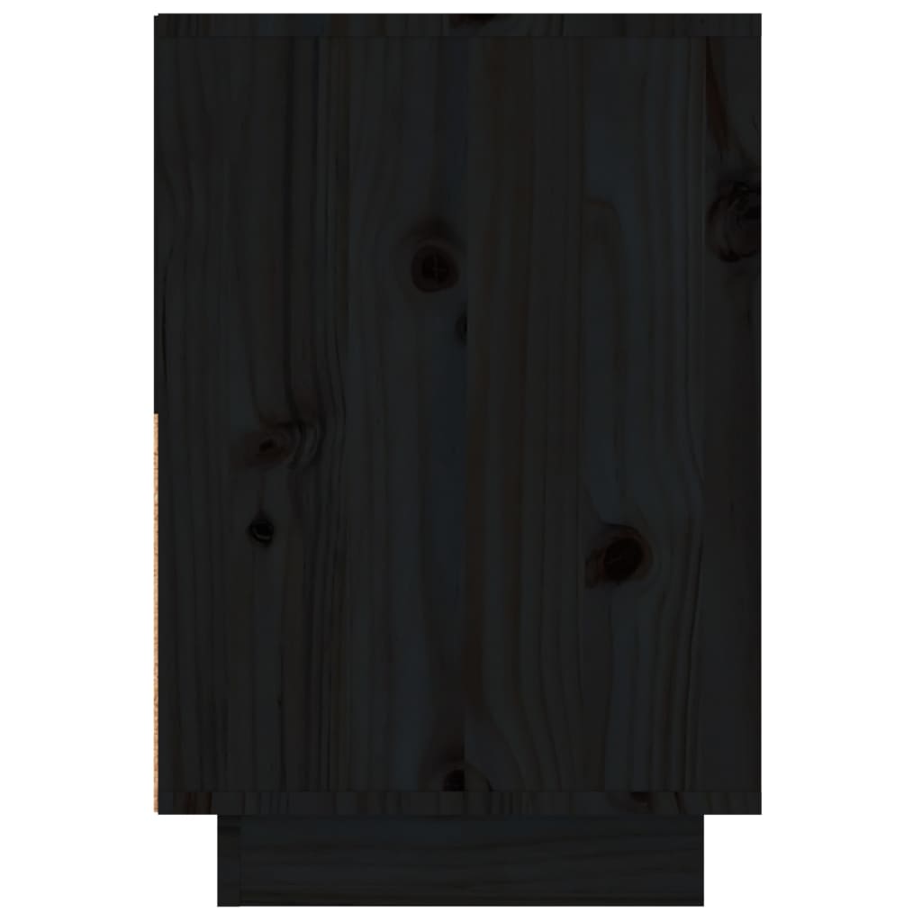 Nachtkastje 60x34x51 cm massief grenenhout zwart Nachtkastjes | Creëer jouw Trendy Thuis | Gratis bezorgd & Retour | Trendy.nl