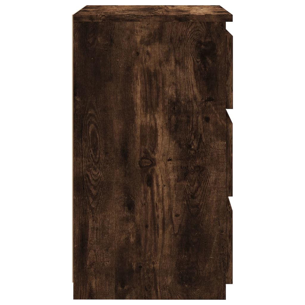 Nachtkastje 40x35x62,5 cm bewerkt hout gerookt eikenkleurig Nachtkastjes | Creëer jouw Trendy Thuis | Gratis bezorgd & Retour | Trendy.nl