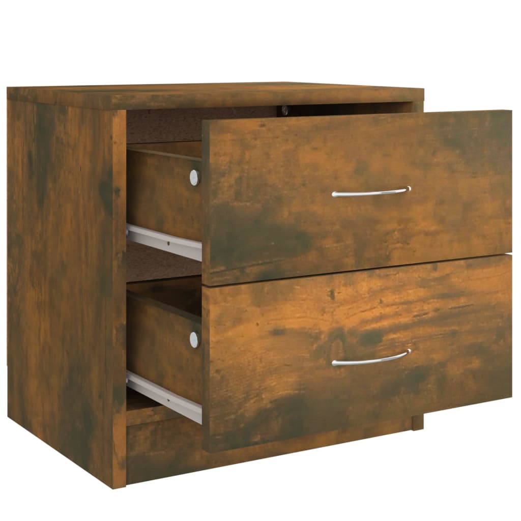 Nachtkastje 40x30x40 cm bewerkt hout gerookt eikenkleurig Nachtkastjes | Creëer jouw Trendy Thuis | Gratis bezorgd & Retour | Trendy.nl