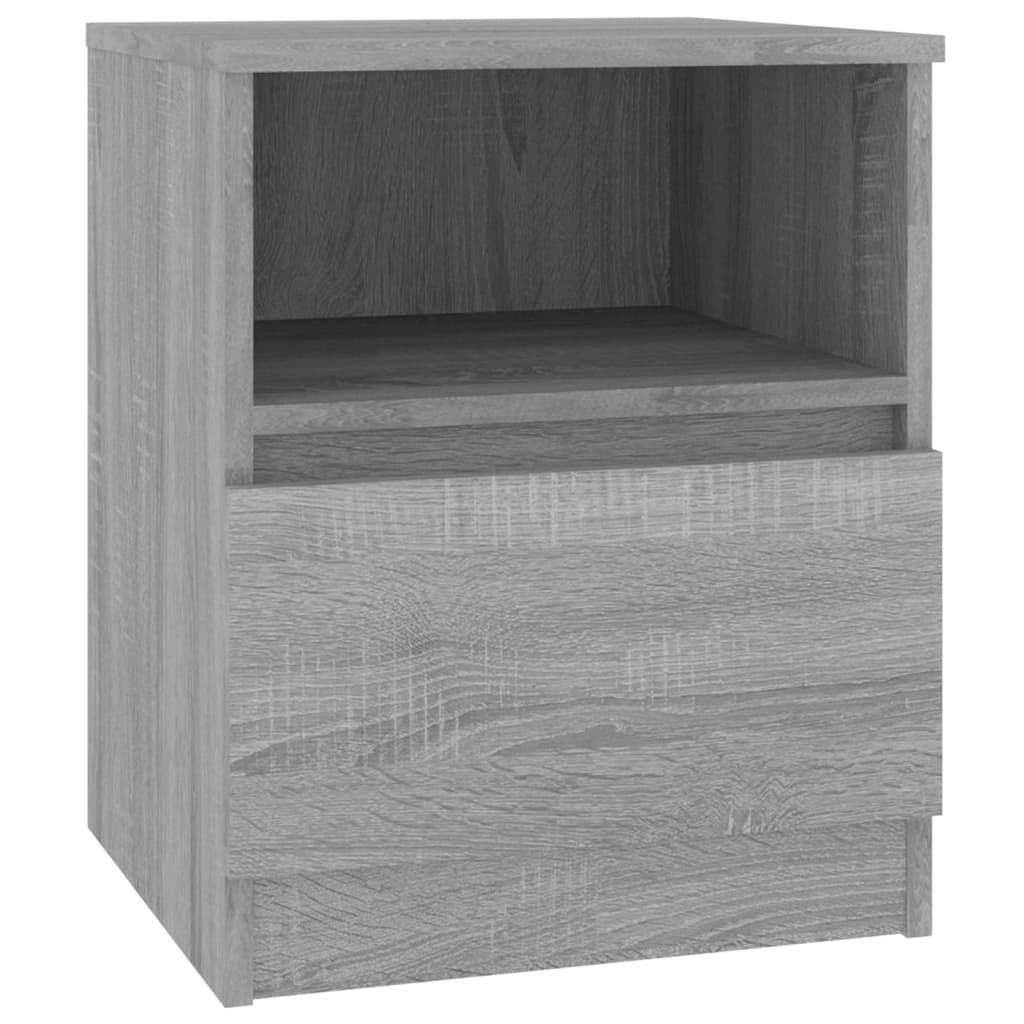 Nachtkastjes 2 st 40x40x50 cm bewerkt hout grijs sonoma eiken Nachtkastjes | Creëer jouw Trendy Thuis | Gratis bezorgd & Retour | Trendy.nl