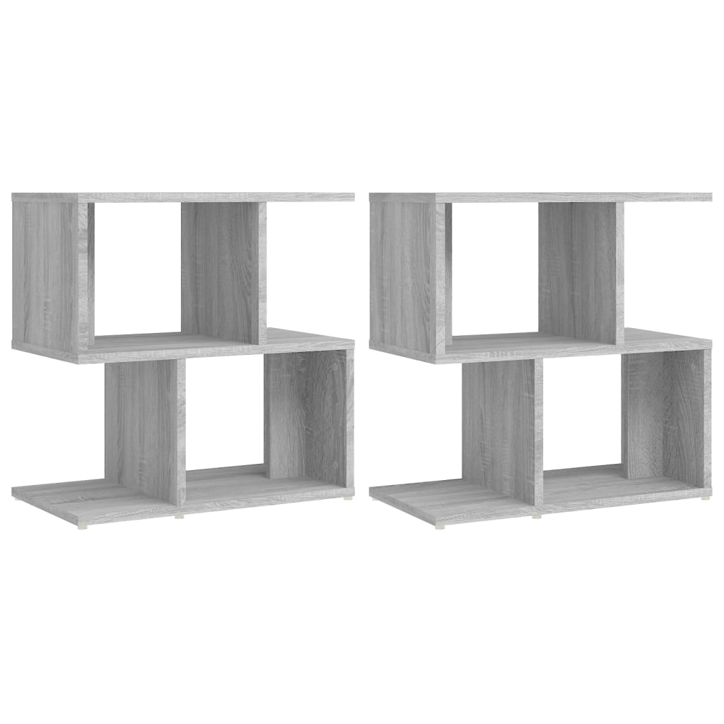 Nachtkastjes 2 st 50x30x51,5 cm bewerkt hout grijs sonoma eiken Nachtkastjes | Creëer jouw Trendy Thuis | Gratis bezorgd & Retour | Trendy.nl