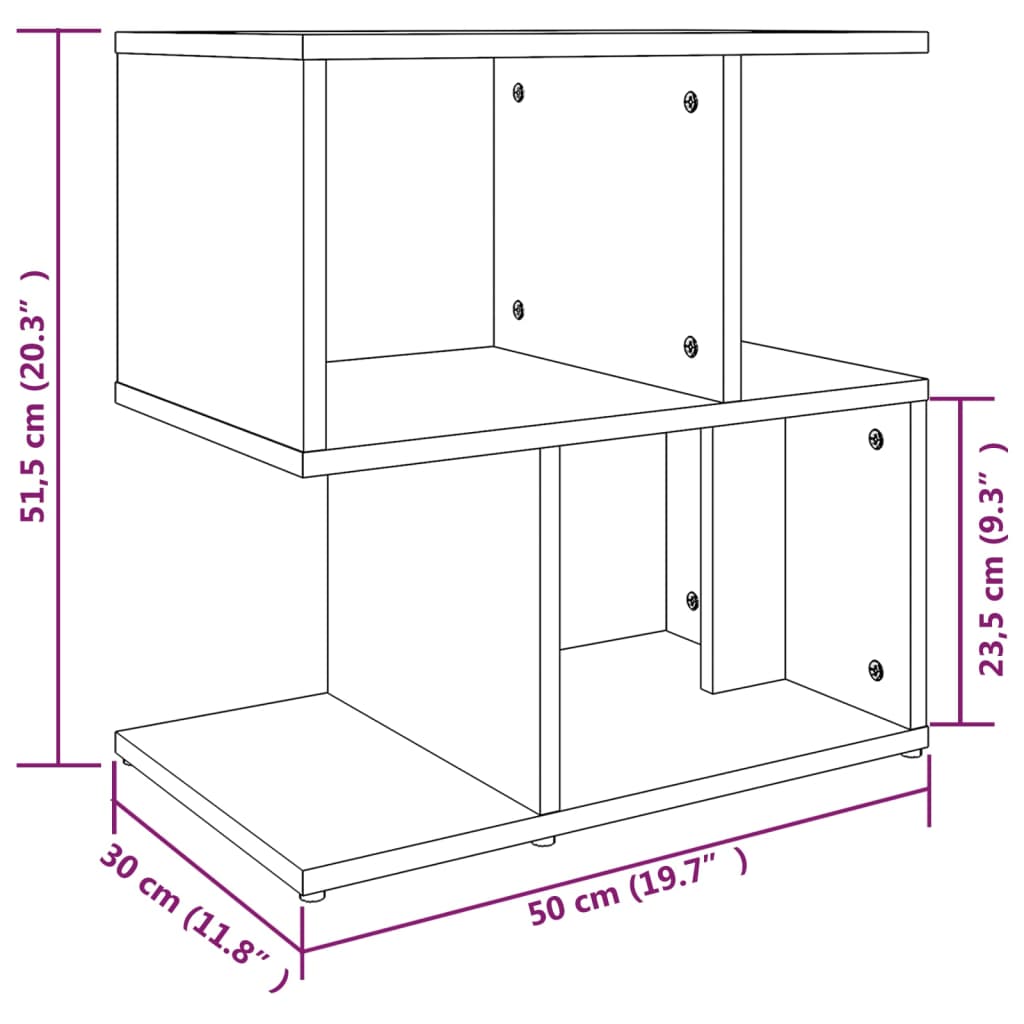 Nachtkastjes 2 st 50x30x51,5 cm bewerkt hout grijs sonoma eiken Nachtkastjes | Creëer jouw Trendy Thuis | Gratis bezorgd & Retour | Trendy.nl