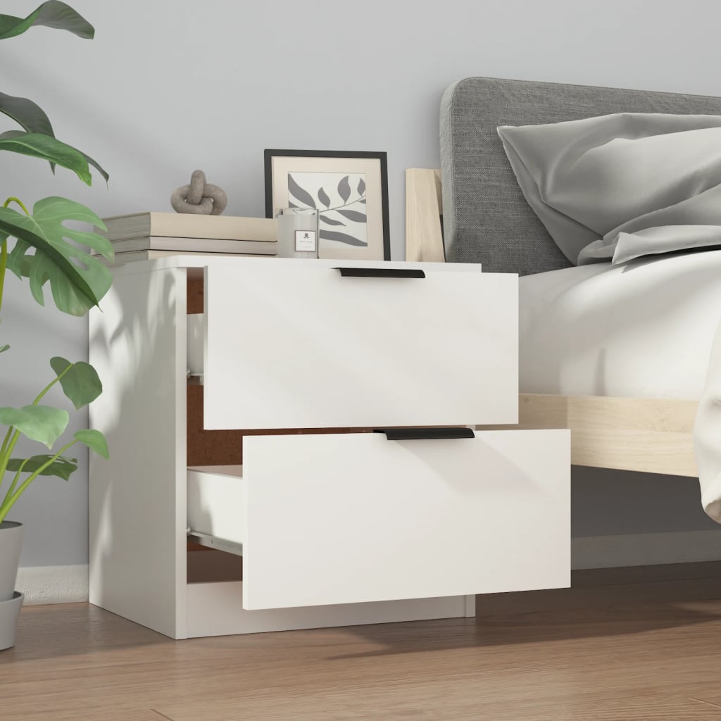 Nachtkastjes 2 st bewerkt hout wit Nachtkastjes | Creëer jouw Trendy Thuis | Gratis bezorgd & Retour | Trendy.nl