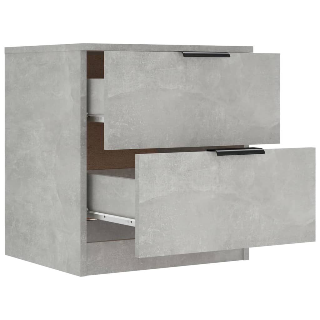Nachtkastjes 2 st bewerkt hout betongrijs Nachtkastjes | Creëer jouw Trendy Thuis | Gratis bezorgd & Retour | Trendy.nl