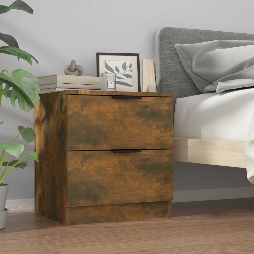 Nachtkastje bewerkt hout gerookt eikenkleurig Nachtkastjes | Creëer jouw Trendy Thuis | Gratis bezorgd & Retour | Trendy.nl