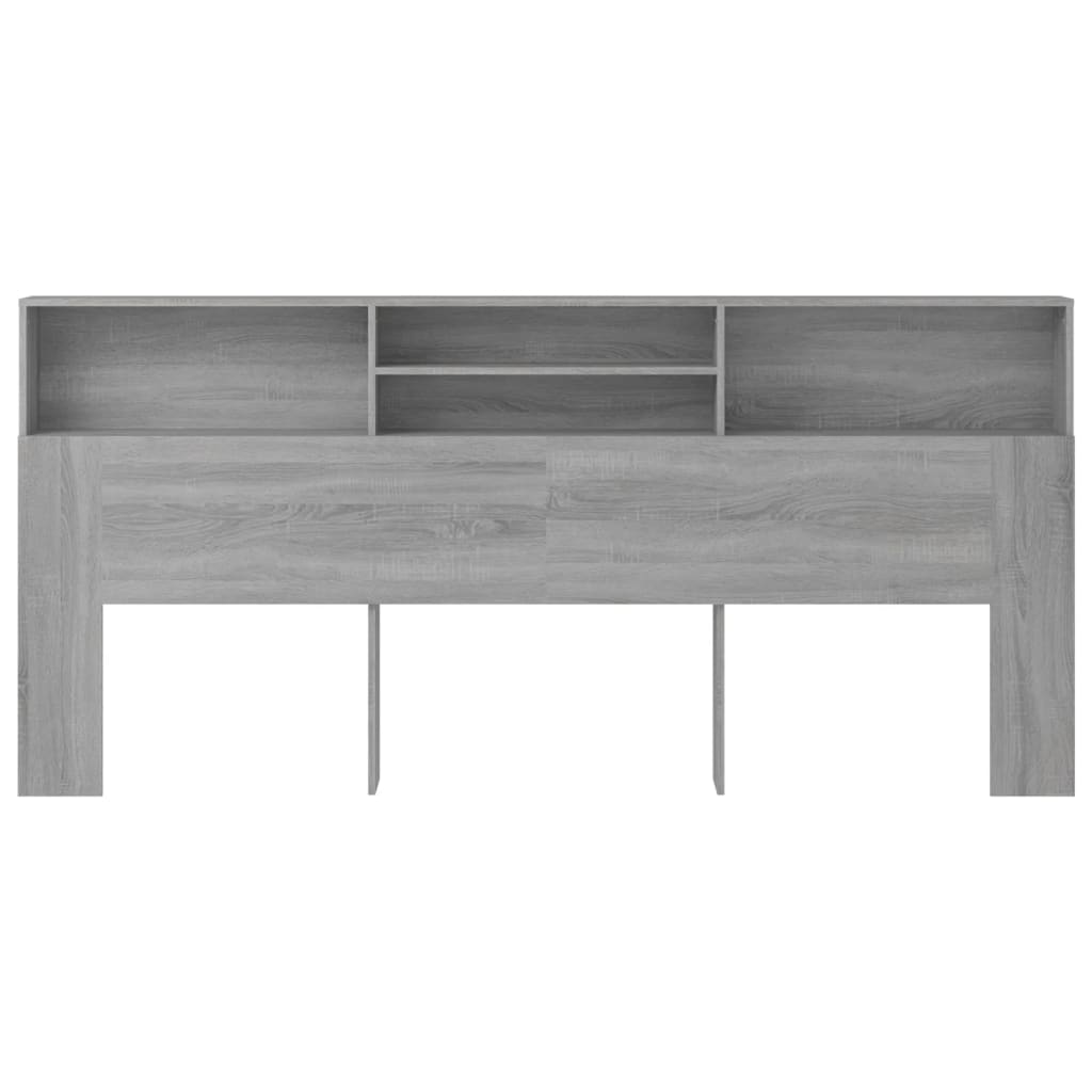 Hoofdbordkast 220x19x103,5 cm grijs sonoma eikenkleurig Hoofdborden en voetborden | Creëer jouw Trendy Thuis | Gratis bezorgd & Retour | Trendy.nl