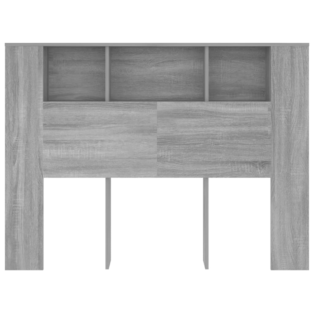 Hoofdbordkast 140x18,5x104,5 cm grijs sonoma eikenkleurig Hoofdborden en voetborden | Creëer jouw Trendy Thuis | Gratis bezorgd & Retour | Trendy.nl