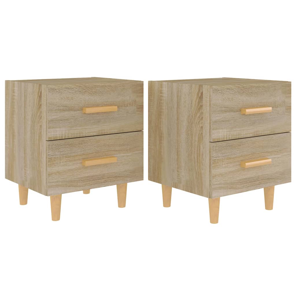 Nachtkastjes 2 st 40x35x47,5 cm sonoma eikenkleurig Nachtkastjes | Creëer jouw Trendy Thuis | Gratis bezorgd & Retour | Trendy.nl