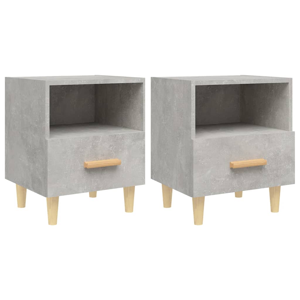 Nachtkastjes 2 st 40x35x47 cm betongrijs Nachtkastjes | Creëer jouw Trendy Thuis | Gratis bezorgd & Retour | Trendy.nl