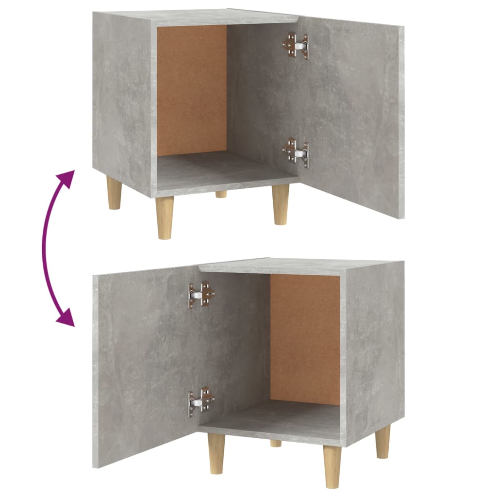 Nachtkastje bewerkt hout betongrijs Nachtkastjes | Creëer jouw Trendy Thuis | Gratis bezorgd & Retour | Trendy.nl