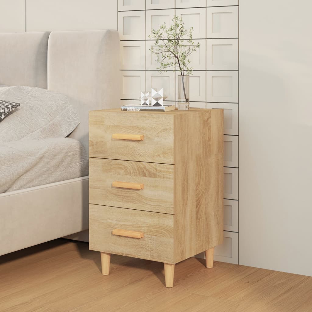 Nachtkastje 40x40x66 cm bewerkt hout sonoma eikenkleurig Nachtkastjes | Creëer jouw Trendy Thuis | Gratis bezorgd & Retour | Trendy.nl