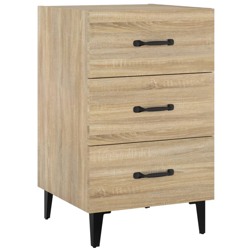 Nachtkastje 40x40x66 cm bewerkt hout sonoma eikenkleurig Nachtkastjes | Creëer jouw Trendy Thuis | Gratis bezorgd & Retour | Trendy.nl