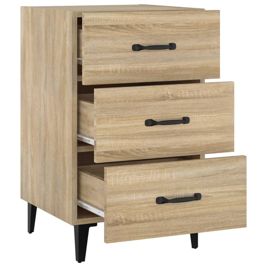 Nachtkastje 40x40x66 cm bewerkt hout sonoma eikenkleurig Nachtkastjes | Creëer jouw Trendy Thuis | Gratis bezorgd & Retour | Trendy.nl