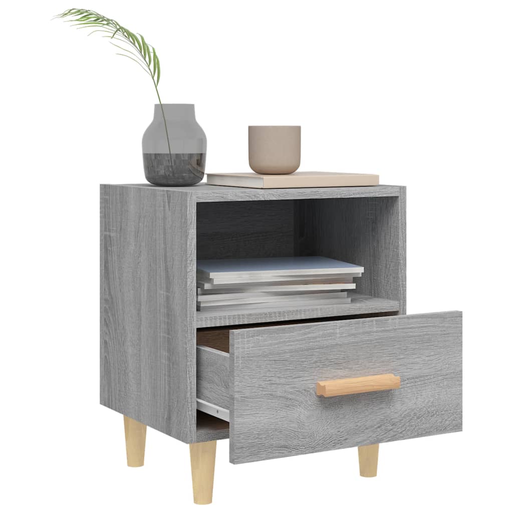 Nachtkastjes 2 st 40x35x47 cm grijs sonoma eikenkleurig Nachtkastjes | Creëer jouw Trendy Thuis | Gratis bezorgd & Retour | Trendy.nl