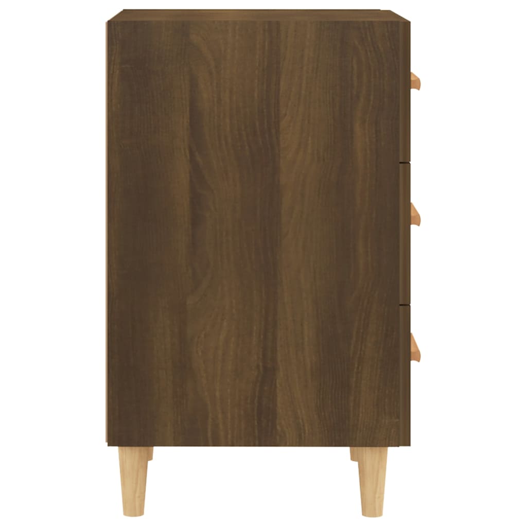 Nachtkastje 40x40x66 cm bewerkt hout bruin eikenkleur Nachtkastjes | Creëer jouw Trendy Thuis | Gratis bezorgd & Retour | Trendy.nl