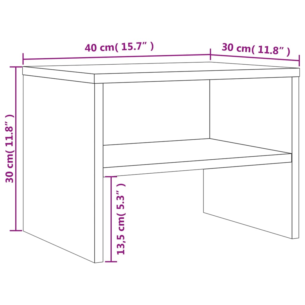 Nachtkastjes 2 st 40x30x30 cm bewerkt hout gerookt eikenkleurig Nachtkastjes | Creëer jouw Trendy Thuis | Gratis bezorgd & Retour | Trendy.nl