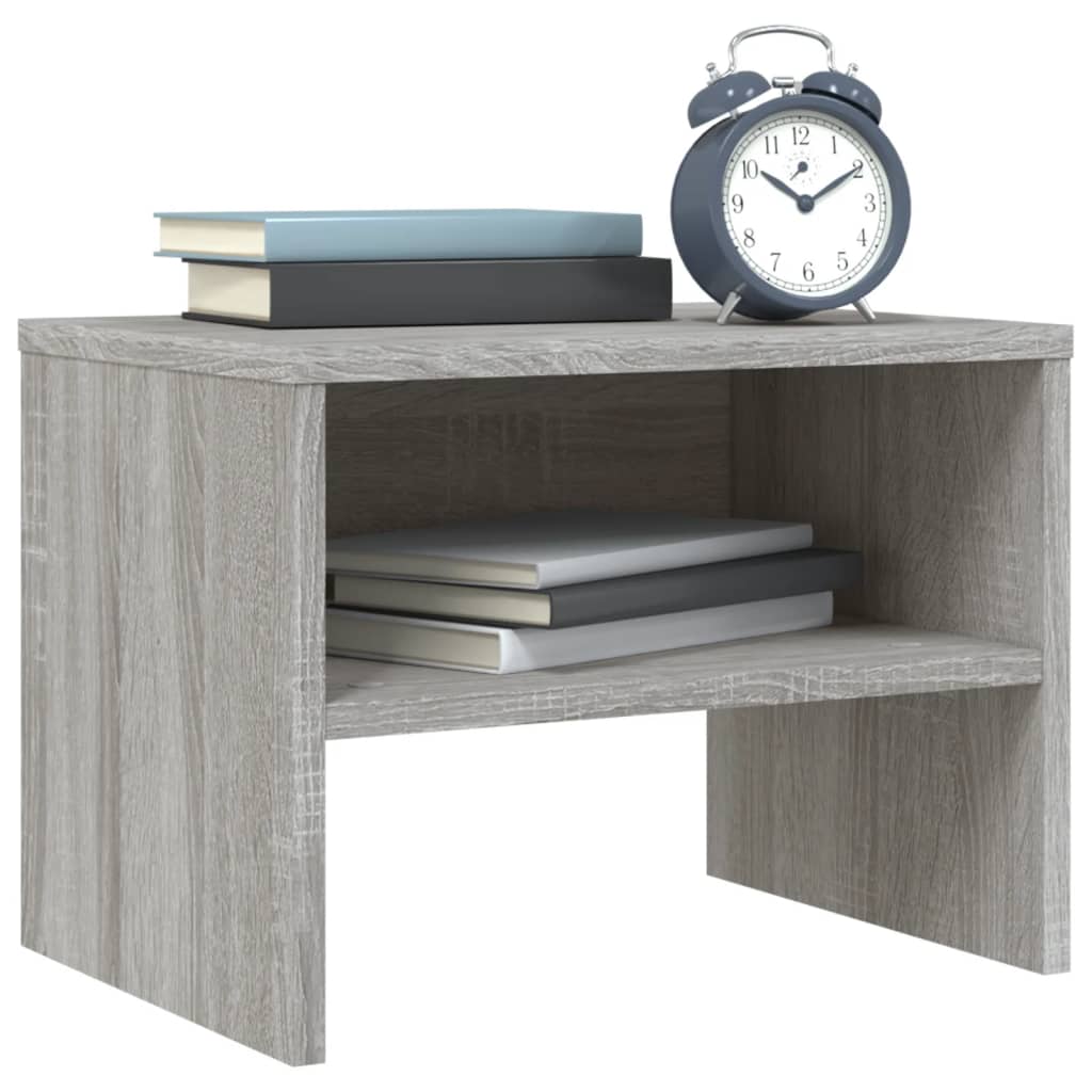 Nachtkastjes 2 st 40x30x30 cm bewerkt hout grijs sonoma eiken Nachtkastjes | Creëer jouw Trendy Thuis | Gratis bezorgd & Retour | Trendy.nl