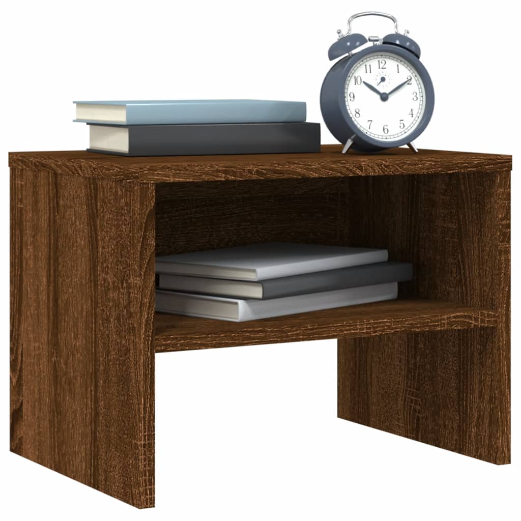 Nachtkastje 40x30x30 cm bewerkt hout bruin eikenkleur Nachtkastjes | Creëer jouw Trendy Thuis | Gratis bezorgd & Retour | Trendy.nl