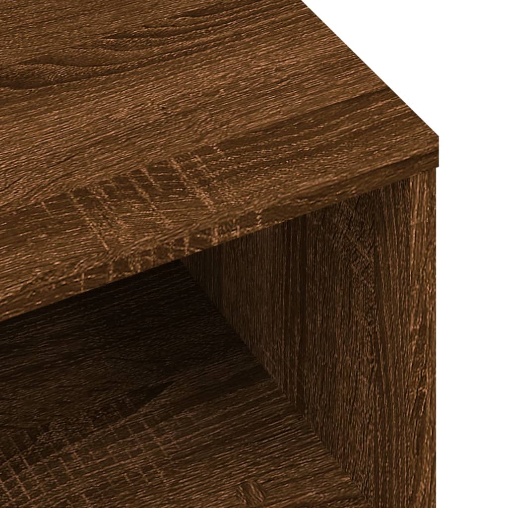 Nachtkastje 40x30x30 cm bewerkt hout bruin eikenkleur Nachtkastjes | Creëer jouw Trendy Thuis | Gratis bezorgd & Retour | Trendy.nl